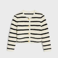 marinière cardigan jacket in wool