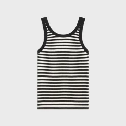 marinière tank top in ribbed cotton jersey