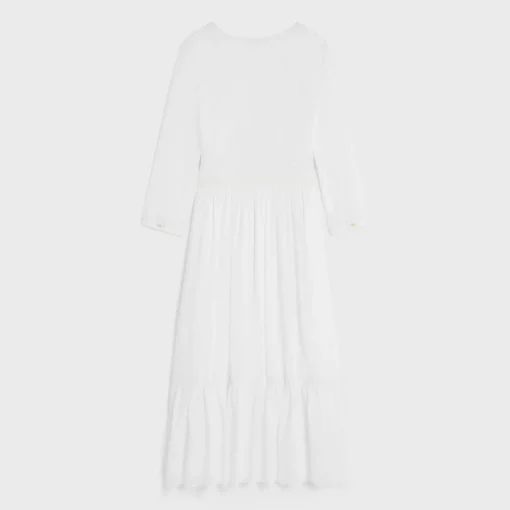 maxi dress in cotton twill