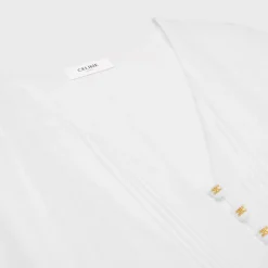 maxi dress in cotton twill