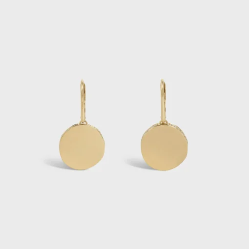 Medaille Celine Earrings in Yellow Gold and Diamonds