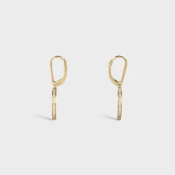 Medaille Celine Earrings in Yellow Gold and Diamonds