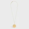 Medaille Celine Large Necklace in Yellow Gold and Diamonds