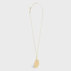 Medaille Celine Large Necklace in Yellow Gold and Diamonds