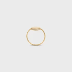 Medaille Celine Ring in Yellow Gold and Diamonds