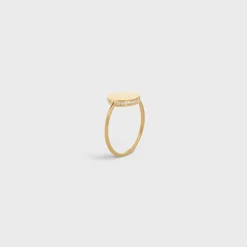 Medaille Celine Ring in Yellow Gold and Diamonds