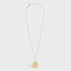 Medaille Celine Small Necklace in Yellow Gold and Diamonds