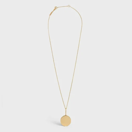 Medaille Celine Small Necklace in Yellow Gold and Diamonds