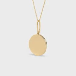 Medaille Celine Small Necklace in Yellow Gold and Diamonds