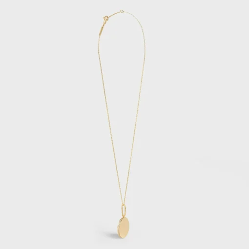 Medaille Celine Small Necklace in Yellow Gold and Diamonds