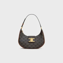 MEDIUM AVA TRIOMPHE BAG in Triomphe Canvas and calfskin