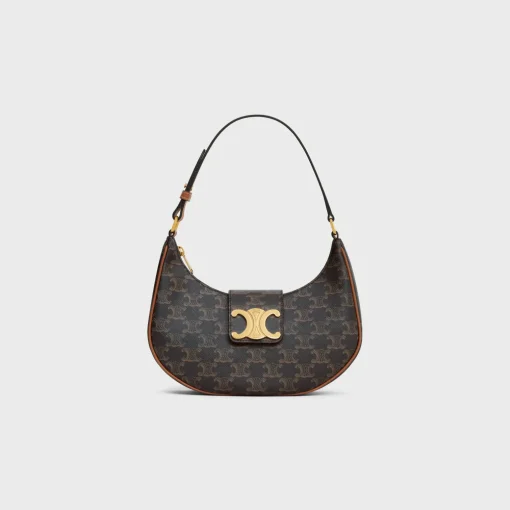 MEDIUM AVA TRIOMPHE BAG in Triomphe Canvas and calfskin