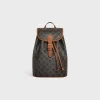 MEDIUM BACKPACK FOLCO in Triomphe Canvas and calfskin