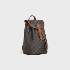 MEDIUM BACKPACK FOLCO in Triomphe Canvas and calfskin