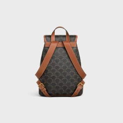 MEDIUM BACKPACK FOLCO in Triomphe Canvas and calfskin