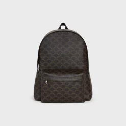 Medium Backpack in Triomphe Canvas and Calfskin