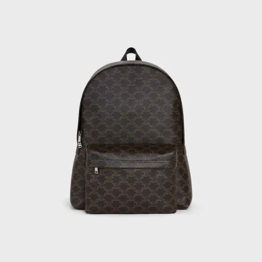 Medium Backpack in Triomphe Canvas and Calfskin