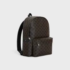 Medium Backpack in Triomphe Canvas and Calfskin