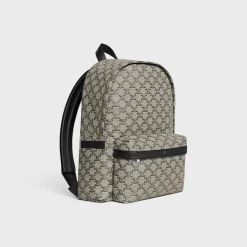 Medium Backpack in TRIOMPHE CANVAS AND CALFSKIN