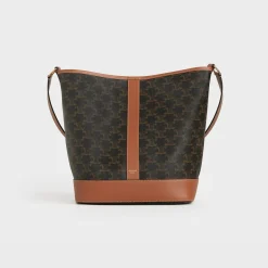 Medium Bucket in Triomphe Canvas and calfskin