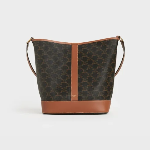 Medium Bucket in Triomphe Canvas and calfskin