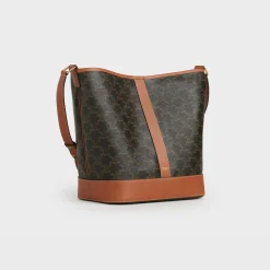 Medium Bucket in Triomphe Canvas and calfskin