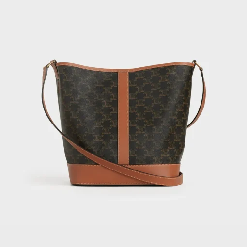 Medium Bucket in Triomphe Canvas and calfskin