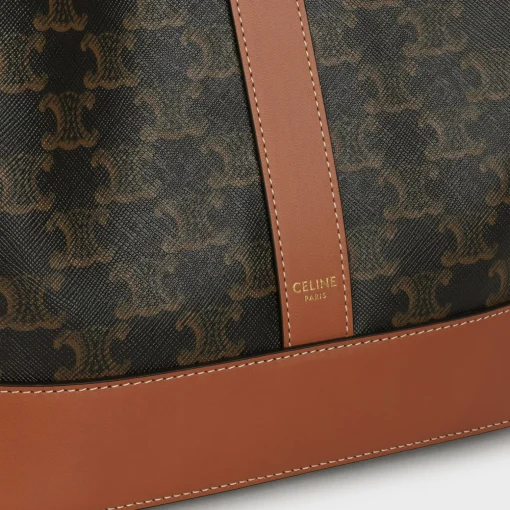 Medium Bucket in Triomphe Canvas and calfskin