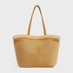 MEDIUM CABAS ANAÏS CUIR TRIOMPHE in SUEDE CALFSKIN AND SHEARLING