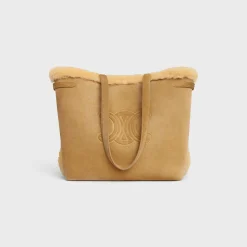 MEDIUM CABAS ANAÏS CUIR TRIOMPHE in SUEDE CALFSKIN AND SHEARLING