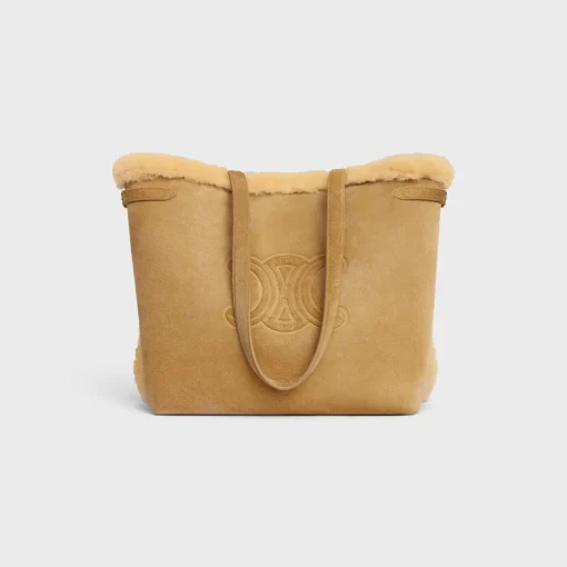MEDIUM CABAS ANAÏS CUIR TRIOMPHE in SUEDE CALFSKIN AND SHEARLING