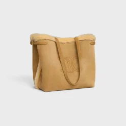 MEDIUM CABAS ANAÏS CUIR TRIOMPHE in SUEDE CALFSKIN AND SHEARLING