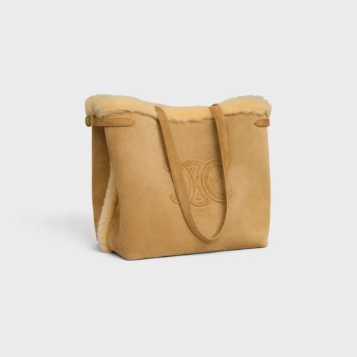 MEDIUM CABAS ANAÏS CUIR TRIOMPHE in SUEDE CALFSKIN AND SHEARLING