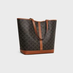 MEDIUM CABAS in Triomphe Canvas and calfskin