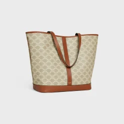 MEDIUM CABAS in Triomphe Canvas and calfskin