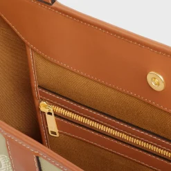 MEDIUM CABAS in Triomphe Canvas and calfskin