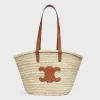 MEDIUM CELINE CLASSIC PANIER in Palm leaves and Calfskin