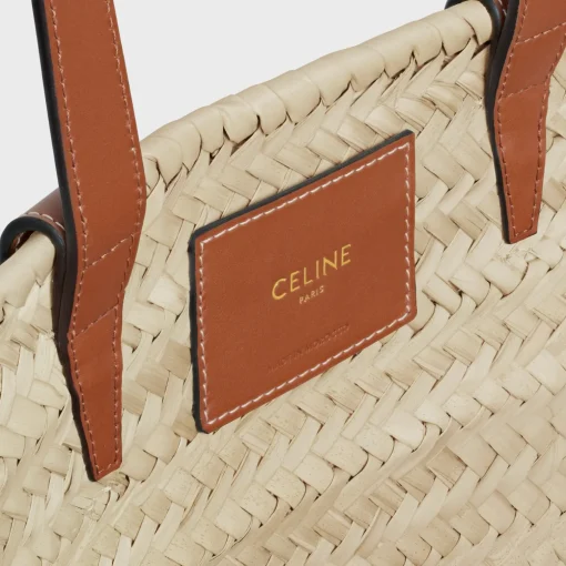 MEDIUM CELINE CLASSIC PANIER in Palm leaves and Calfskin