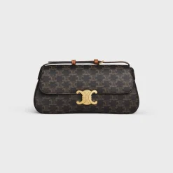 MEDIUM CELINE LOLA BAG in Triomphe Canvas and Calfskin