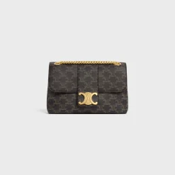 Medium Celine Victoire Bag in Triomphe Canvas