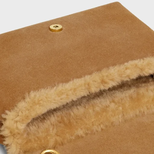 Medium Celine Victoire Bag in SUEDE CALFSKIN AND SHEARLING