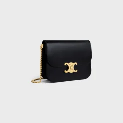 MEDIUM COLLEGE BAG in shiny calfskin