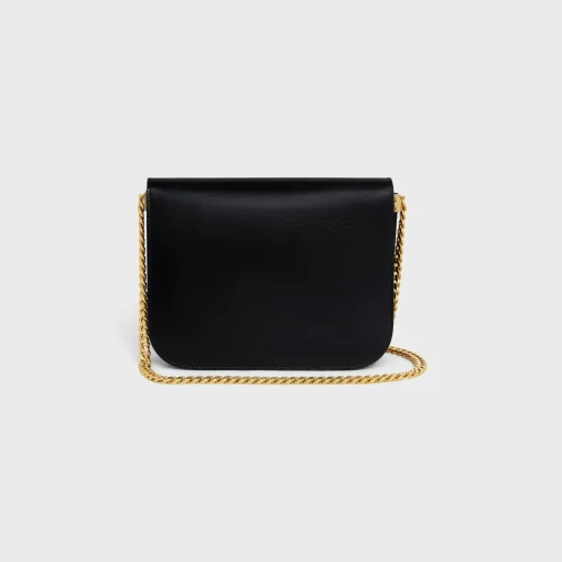 MEDIUM COLLEGE BAG in shiny calfskin