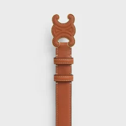 MEDIUM CUIR TRIOMPHE BELT in Natural Calfskin