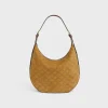 MEDIUM HELOÏSE BAG CUIR TRIOMPHE in SUEDE CALFSKIN WITH TRIOMPHE ALL-OVER