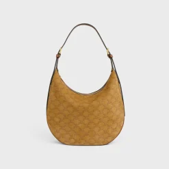MEDIUM HELOÏSE BAG CUIR TRIOMPHE in SUEDE CALFSKIN WITH TRIOMPHE ALL-OVER