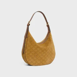 MEDIUM HELOÏSE BAG CUIR TRIOMPHE in SUEDE CALFSKIN WITH TRIOMPHE ALL-OVER