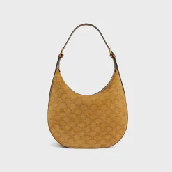 MEDIUM HELOÏSE BAG CUIR TRIOMPHE in SUEDE CALFSKIN WITH TRIOMPHE ALL-OVER