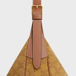 MEDIUM HELOÏSE BAG CUIR TRIOMPHE in SUEDE CALFSKIN WITH TRIOMPHE ALL-OVER