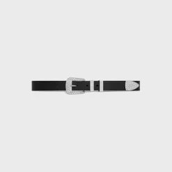 MEDIUM MARCO BELT WITH STRASS in VINTAGE CALFSKIN